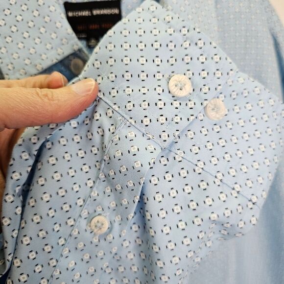 Michael Brandon Blue Button Down Shirt Size XL - Picture 6 of 9